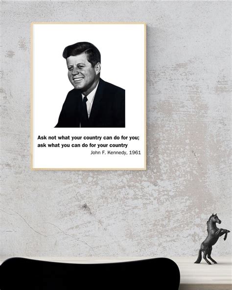 John F Kennedy JFK President Patriotic Speech Political - Etsy