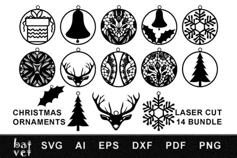 Free SVGs download - Christmas Ornament Silhouette SVG Bundle | Free ...