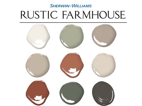 Rustic Farmhouse Paint Palette, Sherwin Williams, Whole House Paint ...