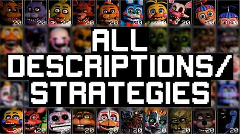 FNAF Ultimate Custom Night: ALL Character Descriptions And Strategies ...