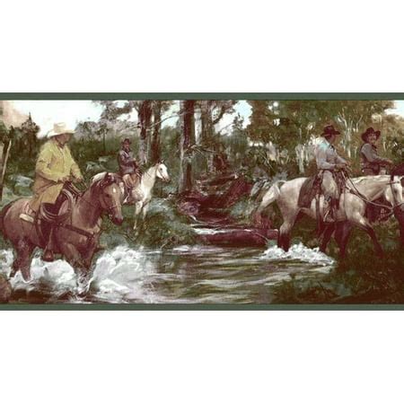 878566 Cowboy Western Horses Wallpaper Border - Walmart.com