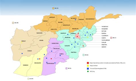 Fob Ghazni Afghanistan Map