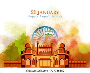 Vector Illustration Republic Day 26 January Stock Vector (Royalty Free ...