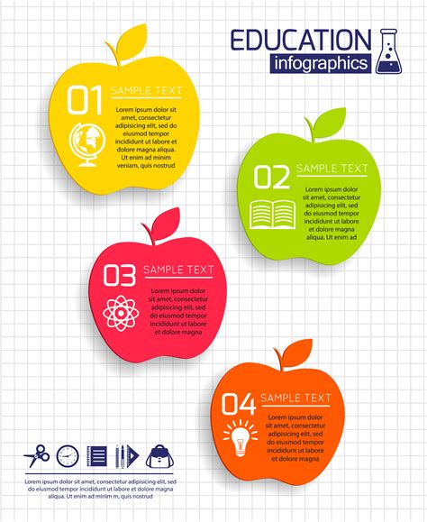 Education apple infographic 460492 Vector Art at Vecteezy