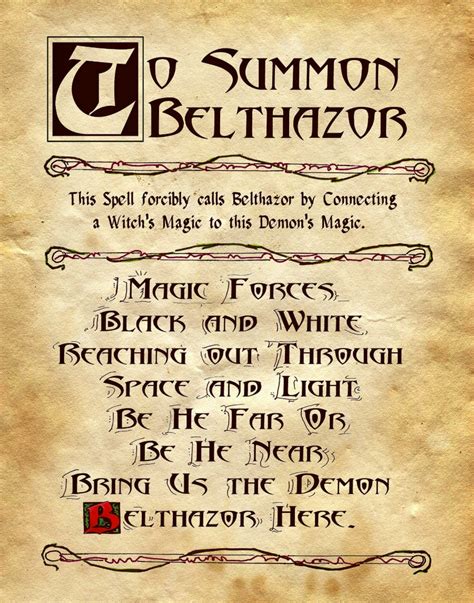 Image - To Summon Belthazor.jpg | Charmed Book of Shadows Wiki | FANDOM ...