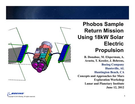 (PDF) Phobos Sample Return Mission Using 20kW High Isp Solar Electric ...