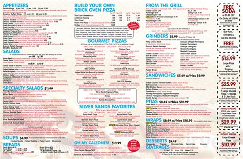 Silver Sands Pizza menu in Wallingford, Connecticut, USA