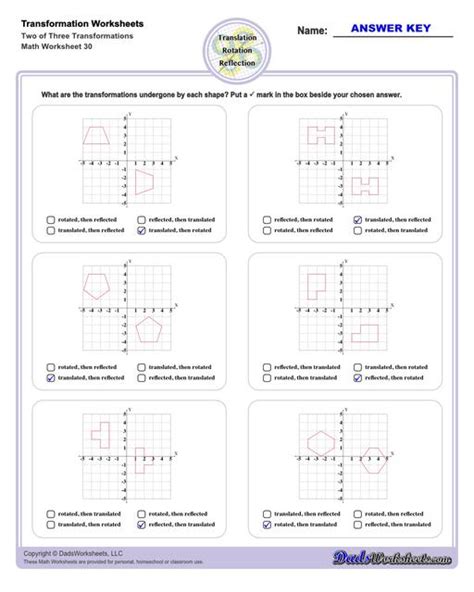 geometry worksheets transformations worksheets - geometry worksheets transformations worksheets ...