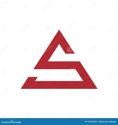 S Triangle Logo Vector Red Color Stock Vector - Illustration of background, corporate: 152365037