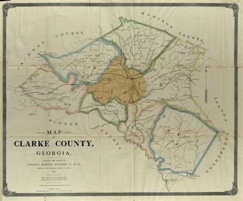 1893 Map of Clarke County, Georgia – Athens Historical Society