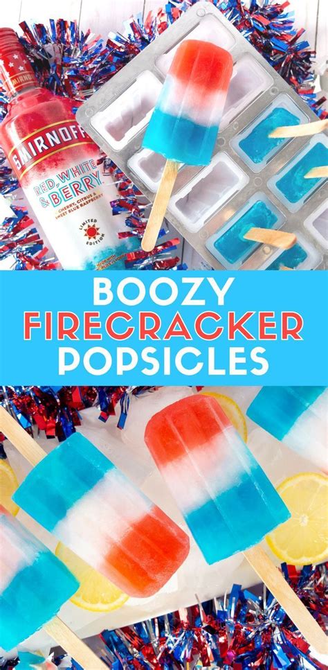 Recreate Firecracker Popsicles with a boozy twist. These Boozy Firecracker Popsicles will be the ...