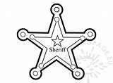 Sheriff Badge Template  Coloring Page sketch template