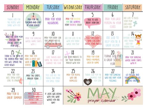 Free Daily Scripure Prayer Calendar - Get Your Calendar Printable