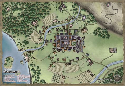 Ostenwold Town Map - Combining all of my Free Battlemaps so far into a single location! : r/Roll20