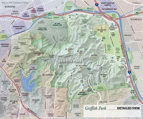 Cartifact || Griffith Park Animated Map | Griffith park, Map, Park