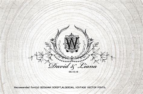 Vintage Wedding Monogram-Wedding Logo By Linvit | TheHungryJPEG.com