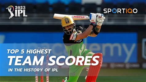 Top 5 highest team score in the history of IPL - Sportiqo