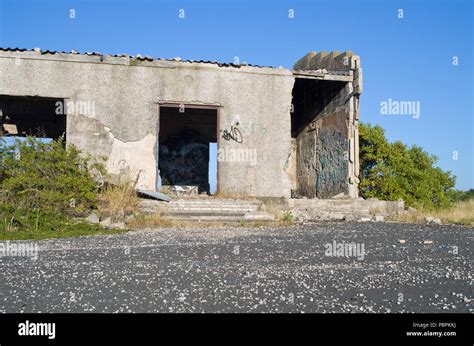 Derelict Old Concrete Building UK Stock Photo - Alamy