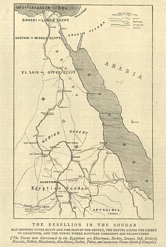 Mahdist War Map Of The Rebellion In Sudan 1884 Stock Illustration - Download Image Now - 1880 ...