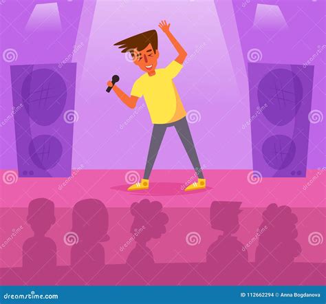 Karaoke. Vector. Cartoon. stock vector. Illustration of design - 112662294