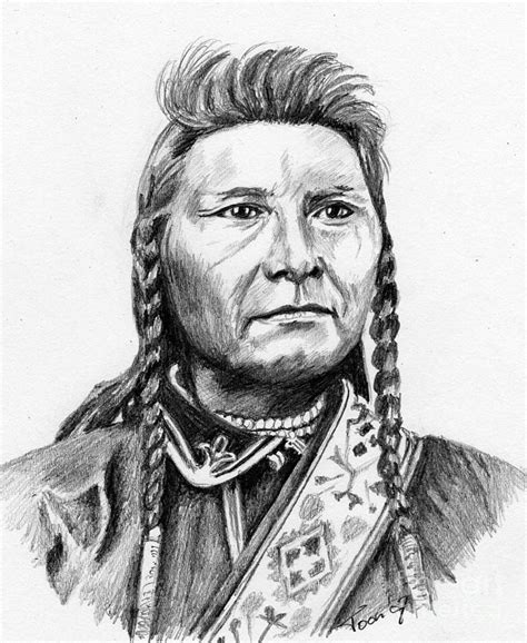 Chief Joseph Drawing by Toon De Zwart - Fine Art America