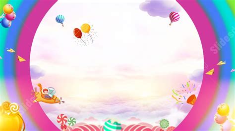 Colorful Balloon Fun Children Powerpoint Background For Free Download - Slidesdocs