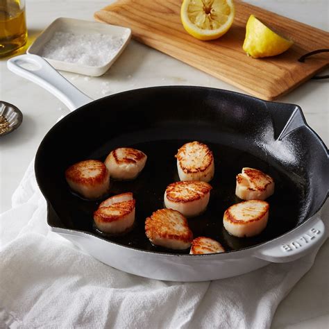 Staub Fry Pan, White, 10" | Staub cookware, Dish warmer, Food