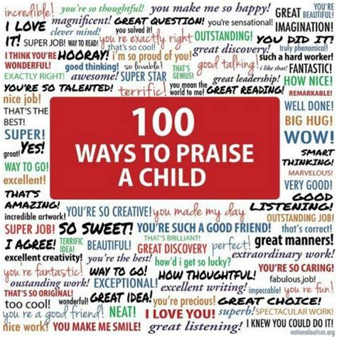 100 ways to praise a child | Autism quotes, Words of affirmation, Love my kids