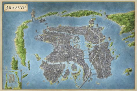 The Free City of Braavos - Fantastic Maps