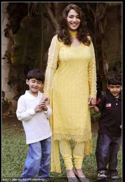 Madhuri Dixit with Kids "A Beautiful Family"