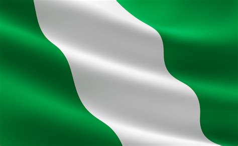 Bandera de nigeria. ilustración de la ondulación nigeriana de la ...