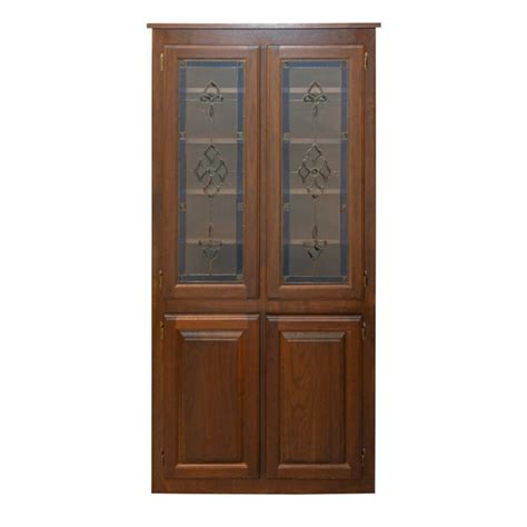 Corner Cabinet with Leaded Glass Doors | Grandview Mercantile