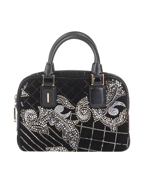 Versace Handbag in Black | Lyst