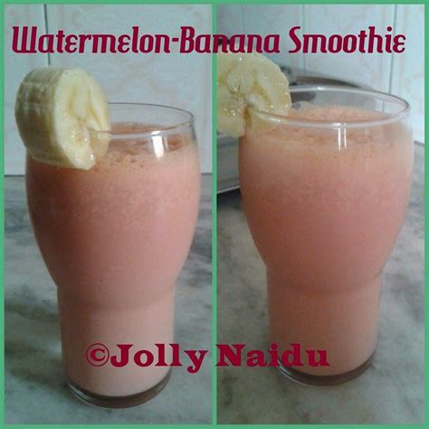 Yummy Watermelon-Banana Smoothie | Homemade Recipes