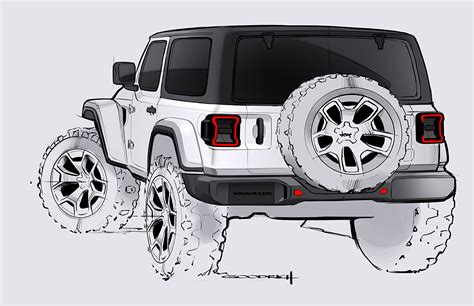 Jeep Wrangler Sketch at PaintingValley.com | Explore collection of Jeep ...