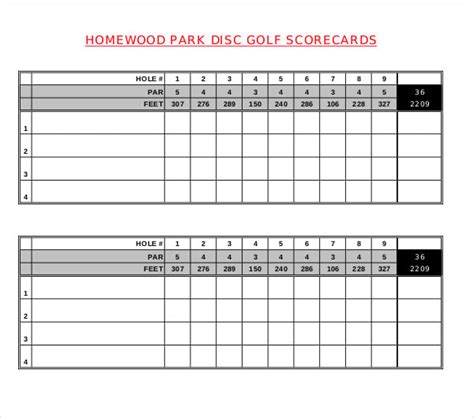 17+ Golf Scorecard Templates - PDF, Word, Excel | Free & Premium Templates