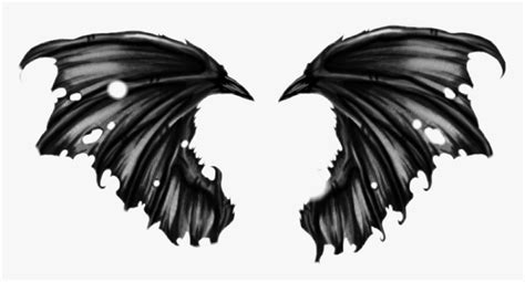 #demon #wings Demonwings - Realistic Devil Wings Drawing, HD Png ...