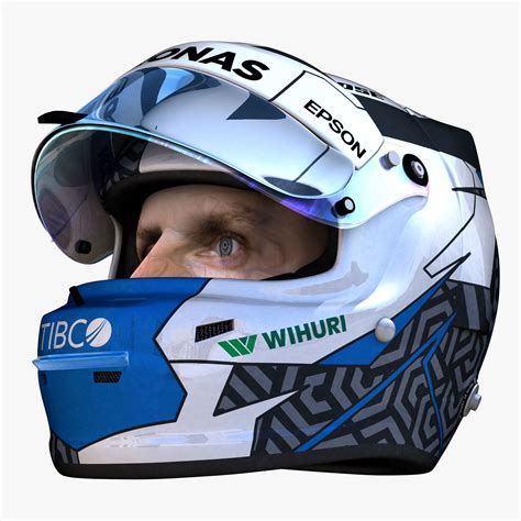 3D model Bottas helmet 2018 VR / AR / low-poly | CGTrader