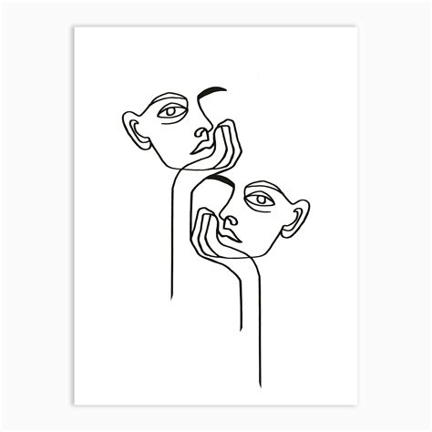 Boredom Line Art Print by Julia Hariri - Fy