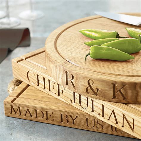 personalised oak chopping board by the oak & rope company | notonthehighstreet.com