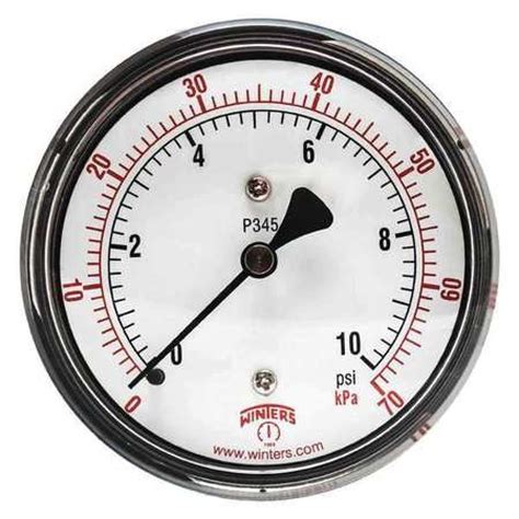 WINTERS PLP345 Low Pressure Gauge, Back,0 to 10 psi - Walmart.com ...