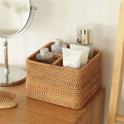 Rattan weaving basket for table organization | Home design decor, Decor ...