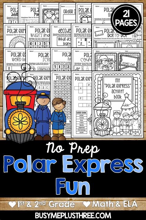 Winter Train Express Activities Packet NO PREP Fun | Polar Express Day ...