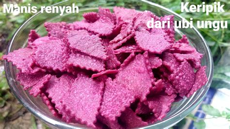 Resep Keripik ubi ungu manis renyah - YouTube