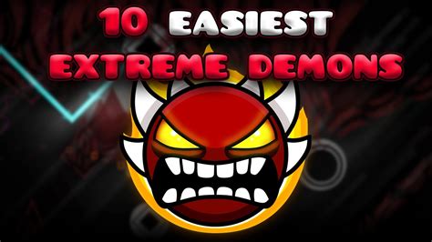 Top 10 EASIEST EXTREME DEMONS [Geometry Dash 2021] - YouTube