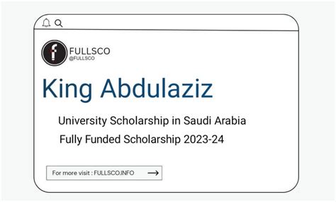 King Abdulaziz University Scholarships - Fully Funded - FULLSCO