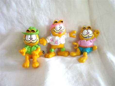 Garfield the cat lot of 3 Happy Meals figures from 1981 cm1417