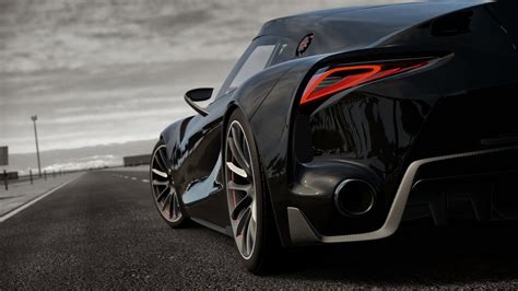 toyota FT-1 Black Ultra HD 4K Wallpapers | Car wallpapers, Toyota supra, Super cars