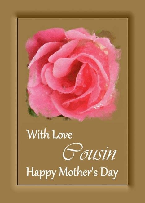 Cousin / Mother’s Day - Painted Pink Rose card #Ad , #SPONSORED, #rsquo, #Day, #Cousin, #Mother ...