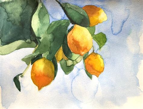 Watercolor Painting Tutorial - Step by Step Painting Lemons | ArtStudioLife